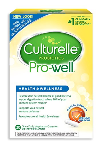 Culturelle Pro-Well Health & Wellness Daily Probiotic Dietary Supplement | Restores Natural Balance of Good Bacteria in Digestive Tract* | With the proven effective Probiotic | 30 Vegetarian Capsules