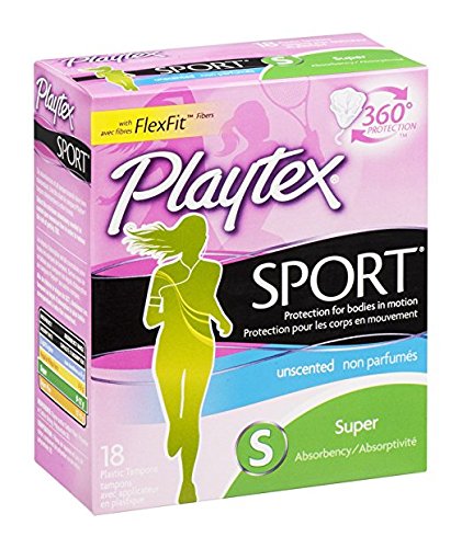 Playtex Sport Tampons Plastic Applicators Super Absorbency Unscented 18 EA - Buy Packs and SAVE