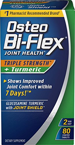 Osteo Bi-Flex, Triple Strength + Turmeric, 80 Tablets, Joint Support Supplements with Glucosamine HCI and Turmeric Curcumin, Joint Supplement for Men and Women