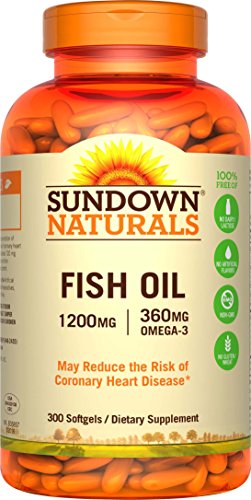 Sundown Naturals Fish Oil 1200 mg, 300 Softgels