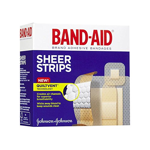 BAND-AID Sheer Strips Adhesive Bandages, All One Size 40 ea ( )