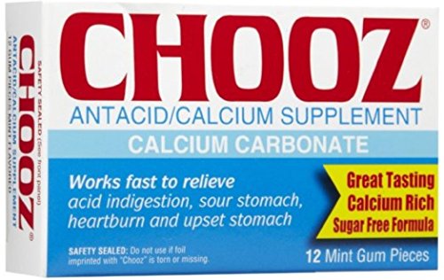 Chooz Antacid/Calcium Mint Gum 12 ea