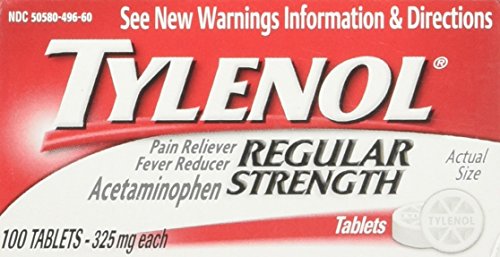 Tylenol Reg Strngth 100'S Size 100ct Tylenol 325 Mg Regular Strength Pain Reliever