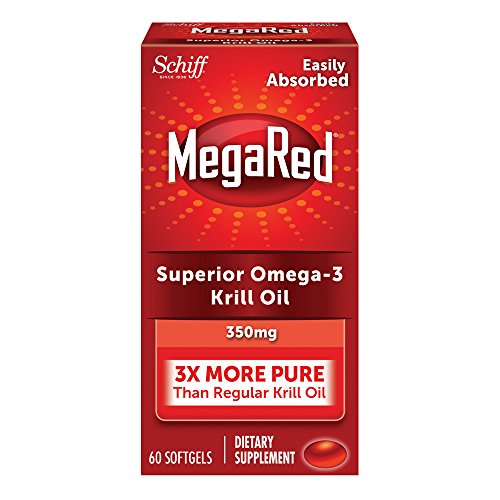 MegaRed Omega 3 Krill Oil 350mg Supplement, 60 Count