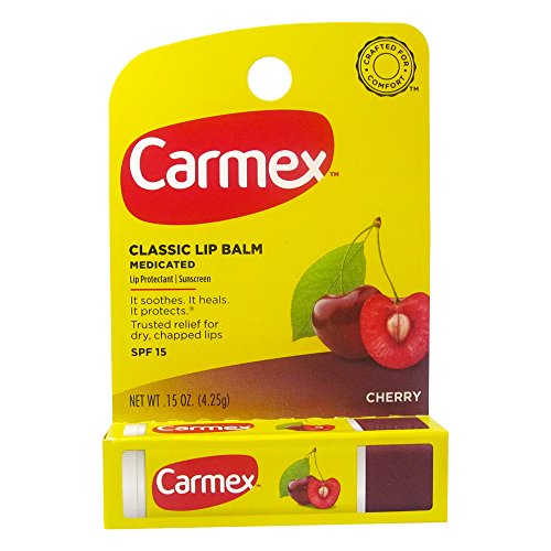 Carmex Cherry Flavor Lip Balm SPF 15 0.15 oz (Stick in Carded box)