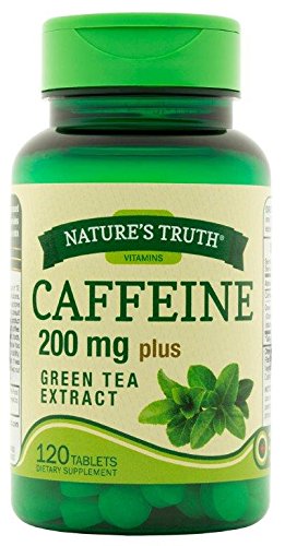 Nature's Truth Caffeine Tablets Plus Green Tea Extract, 120 Count