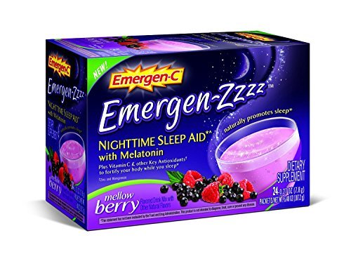 Emergen-C Emergen-zzzz Nighttime Sleep Aid with Melatonin, Mellow Berry 24 ea