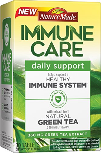 Nature Made Immune Care Daily Support Tablets w. Natural Green Tea Extract & L-theanine 30 Ct