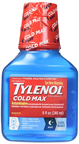 TYLENOL Cold Max Nighttime Cool Burst Liquid 8 oz