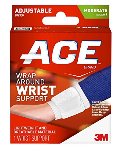 ACE Adjustable Wrap Around Wrist Brace, Moderate Support, One Size 1 Each