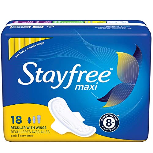 Stayfree Maxi Pads Reg W/ Size 18ct Stayfree Maxi Pads Reg W/Wings 18ct