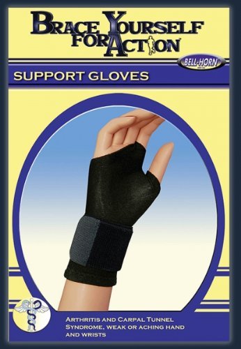 Bell Horn Support Gloves in Black (Pair) Size: Small