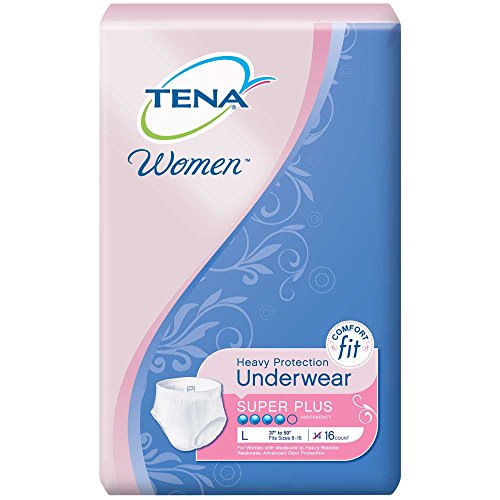 TENA Incontinence Underwear for Women, Protective, Large, 16 Count