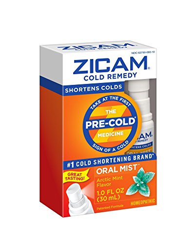 Zicam Cold Remedy Artic Mint Oral Mist, Fl Oz: Clinically Proven to shorten colds when taken at the first sign of symptoms, homeopathic