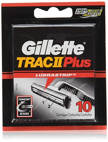 Gillette TRAC II Plus Razor Blade Refill Cartridges - 10 Count