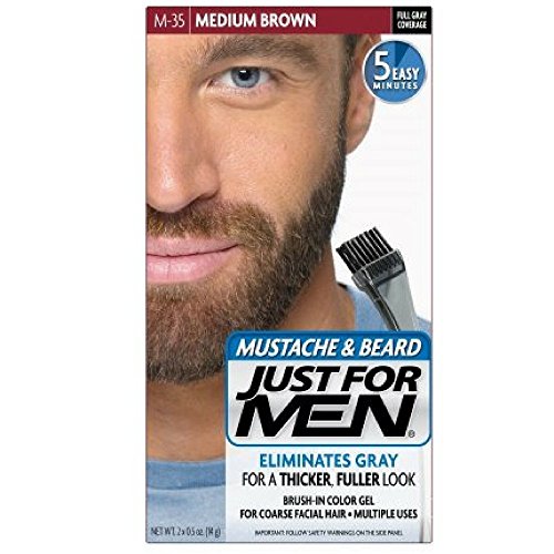 JUST FOR MEN Color Gel Mustache & Beard M-35 Medium Brown 1 ea