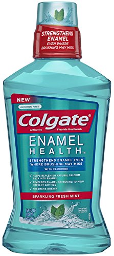 Colgate Enamel Health Anticavity Fluoride Mouthwash, Sparkling Fresh Mint, 16.9 fl oz