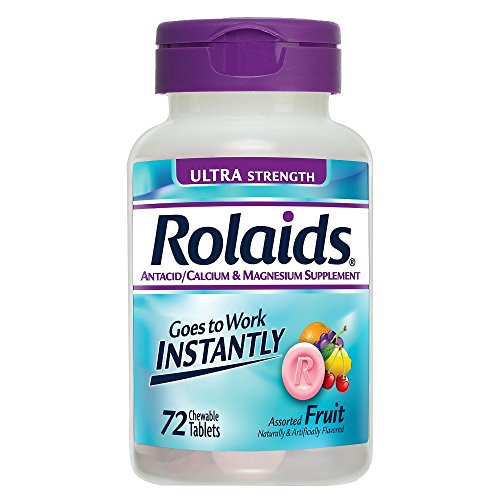 Rolaids Antacid Calcium & Magnesium Supplement Ultra Strength Tablets, Fruit 72 ea