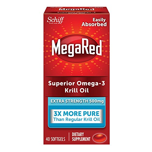 MegaRed 500mg Extra Strength Omega-3 Krill Oil, 40 softgels