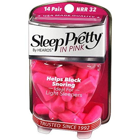 HEAROS Sleep Pretty in Pink Ear Plugs, With The Highest Snoring & Noise Canceling Rating NRR 32dB, Making This Pink Ear Plugs For Sleeping The Best Gift 14 pair