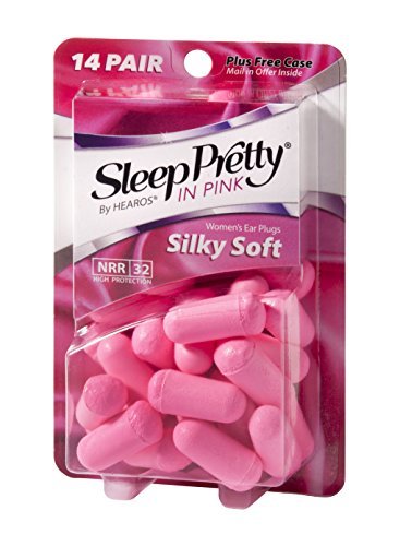 HEAROS Sleep Pretty in Pink Women's Ear Plugs, 14 Pair + Free Mail In Case - Buy Packs and SAVE