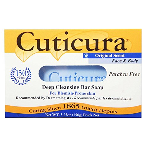 Cuticura Deep Cleansing Face and Body Soap, Original Scent 5.25 oz