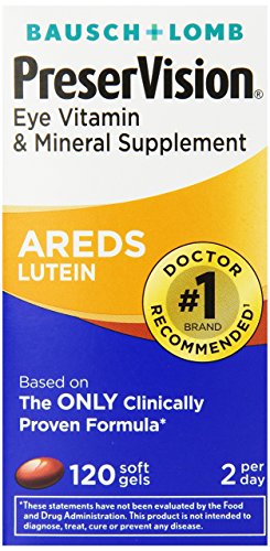 PreserVision AREDS Lutein Eye Vitamin & Mineral Supplement, Beta-Carotene Free, Soft Gels, 120 ct