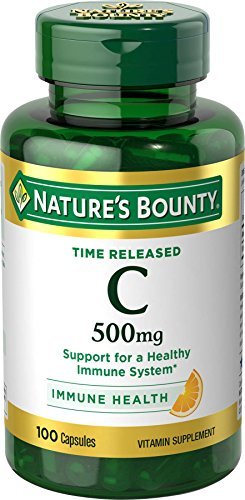 Nature's Bounty Vitamin C 500 mg Capsules Time Released 100 CP - Buy Packs and SAVE