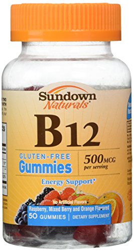 Sundown Naturals Vitamin B-12 Gummies, 500 Mcg, 50 ct