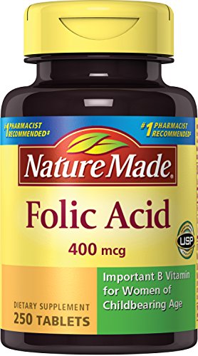 Nature Made Folic Acid 400 mcg. Tablets 250 Ct