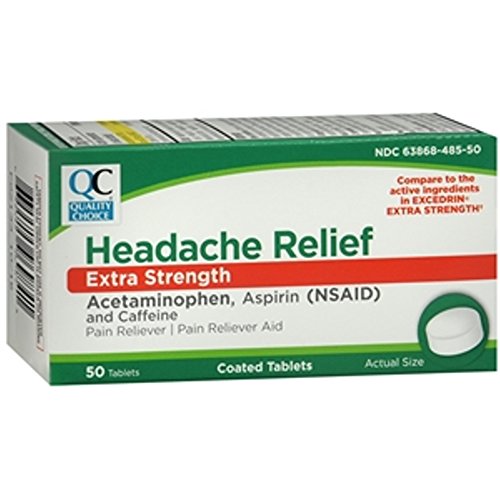 Quality Choice Headache Relief Extra Strength 50 Tablets Each (Compare to Excedrin Extra Strength)