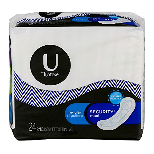 U by Kotex Maxi Pads, Regular, Unscented, 24 Count