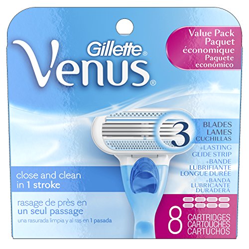 Gillette Venus Women's Original 3 Blade Razor Refills, 8 Count