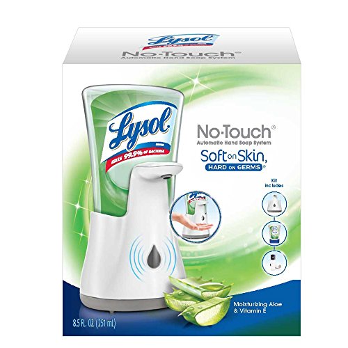 Lysol No-Touch Hand Soap Kit (Gadget + 1 Refill), Moisturizing Aloe & Vitamin E, 1ct