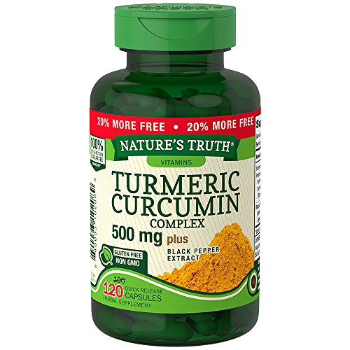 Nature's Truth Turmeric Curcumin Complex 500 mg Plus Black Pepper Extract, 120 Count