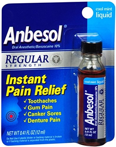 Anbesol Liquid Size .4z Anbesol Cool Mint Liquid Mouth Pain Relief