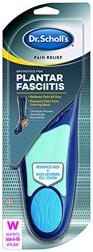 Dr. Scholl’s Pain Relief Orthotics for Plantar Fasciitis for Women, 1 Pair, Size 6-10