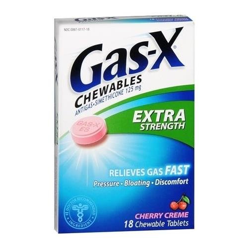 Gas-X Chewable Tablets Extra Strength Cherry Creme 18 TB - Buy Packs and SAVE (Pack of 3)