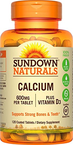 Sundown Naturals Calcium 600 mg Vitamin D3, 120 Tablets