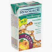 Resource Fruit Beverage With Peach Flavor - 8 Oz x 27 Tetra Brick Pack