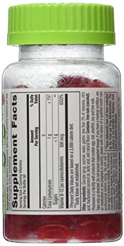 Vitafusion B12 - Natural Raspberry Flavor 500 mcg 100 Gummies