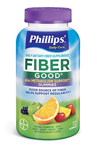 Phillips’ Fiber Good Gummies Plus Metabolism Support Fiber Supplement (72-Count Bottle)