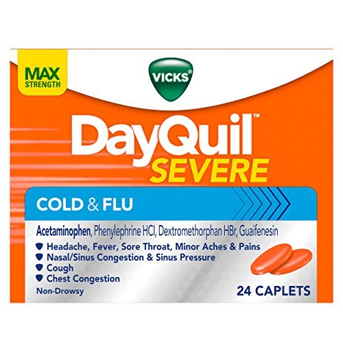 Vicks DayQuil Severe Cold and Flu Relief Caplets, 24 Count - Buy Packs and SAVE