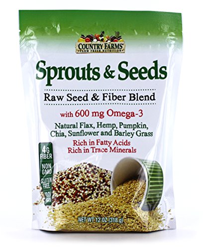 Country Farms Sprouts and Seeds, with Fiber Blend and Omega 3s, 60 servings