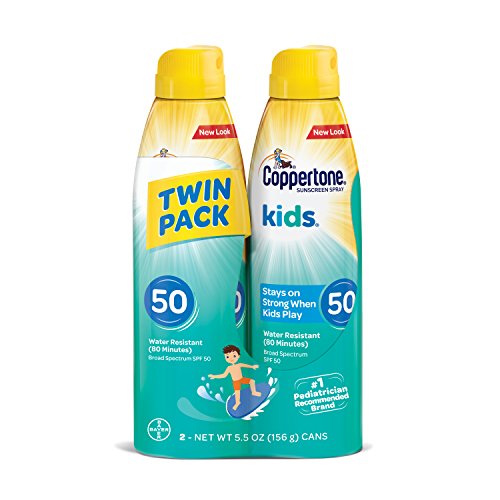 Coppertone KIDS Sunscreen Continuous Spray SPF 50 Multipack (5.5-Ounce Bottle, Twin Pack)