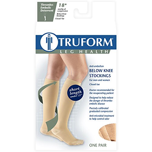 Truform Closed Toe, Knee High, Anti-Embolism Stockings