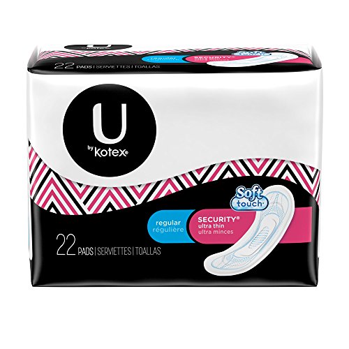 Kotex Security Ultra Thin Pads, Regular, Unscented, 22 Count