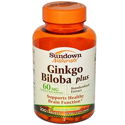 Sundown Naturals Ginkgo Biloba Plus 60 mg Per Serving Tablets 200 TB - Buy Packs and SAVE