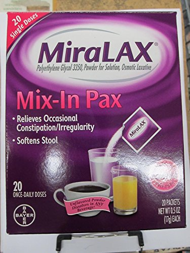 MiraLax Mix-In Pax, Unflavored, 20 Little Packets