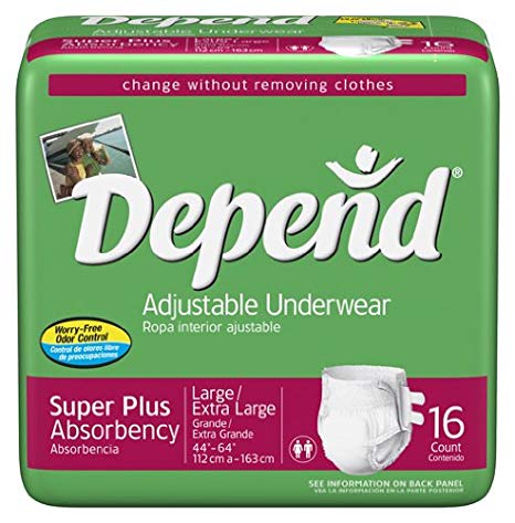 Depend Adjustable Underwear - LargeXL, 32/Case